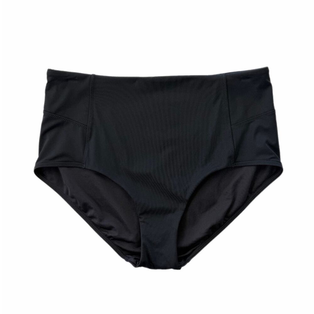 Athleta NEW Black Essential High Waist Swim Boyshort Bikini Swimsuit Bottoms